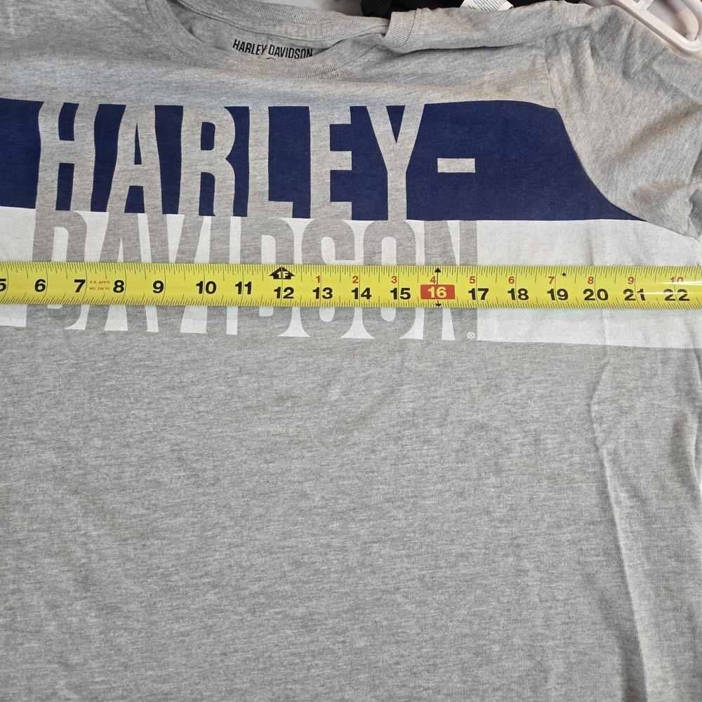 Harley Davidson Gray Graphic Logo T-Shirt Womens 2XL Motorcycle Biker Tee - Picture 9 of 14